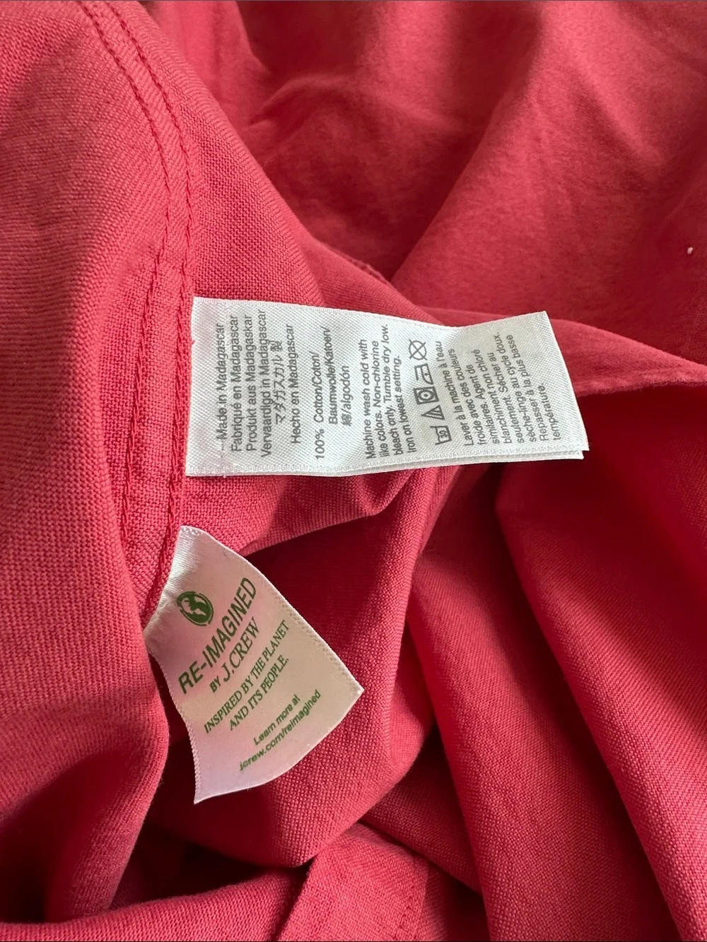 J. Crew Coral Button-Down Long Sleeve Shirt